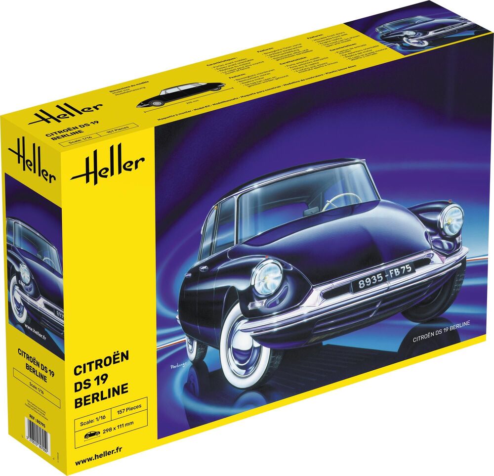 Heller Citroen DS 19 1/16 プラモデルキット Citroen DS 19 1/16 – Heller