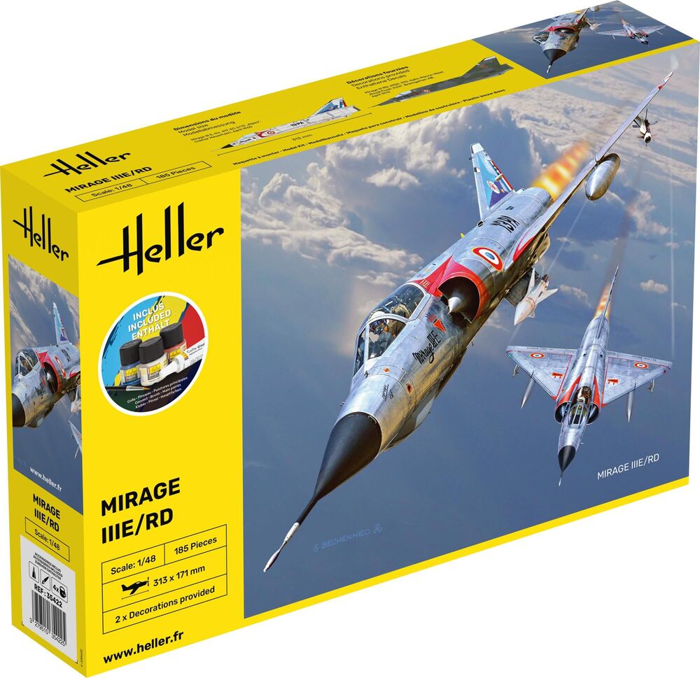 STARTER KIT Mirage IIIE/RD 1/48 – Heller