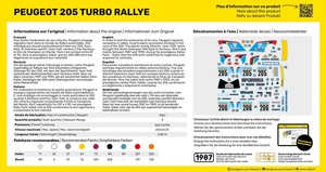 STARTER KIT Peugeot 205 Turbo Rallye (56189) in 1:43 - Heller