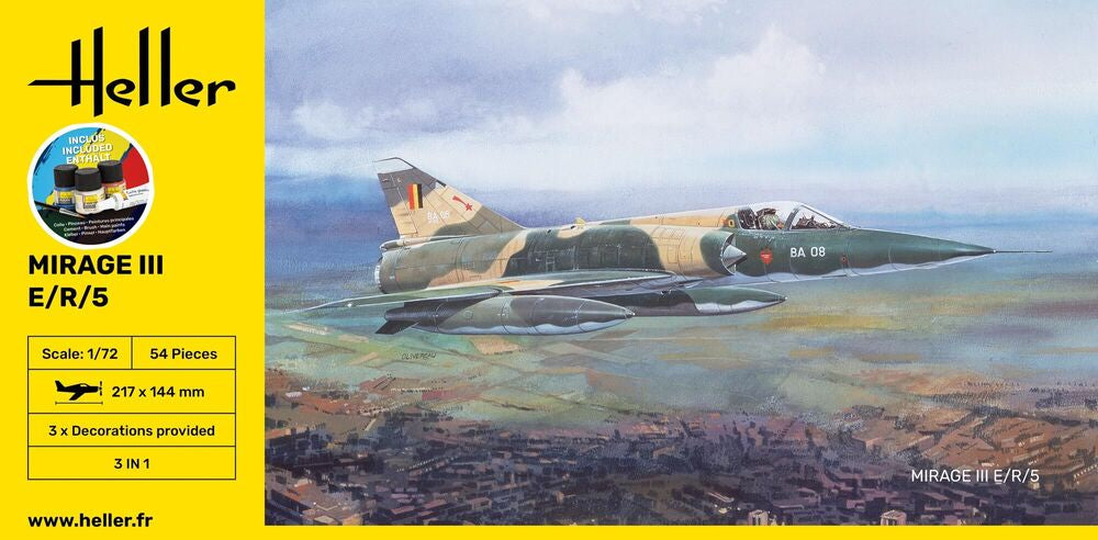 STARTER KIT Mirage III E 1/72 – Heller
