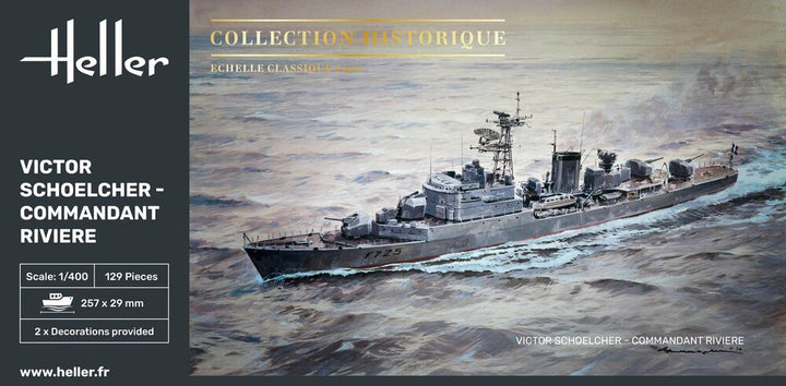 Maquette de l'aviso escorteur Commandant Rivère. Heller 1/400 Maquette de l'aviso escorteur Commandant Rivère. Heller 1/400