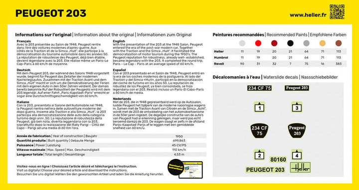 Automany Kit à Monter 1/43 - Peugeot 203 Découvrable Automany Kit à Monter 1/43 - Peugeot 203 Découvrable